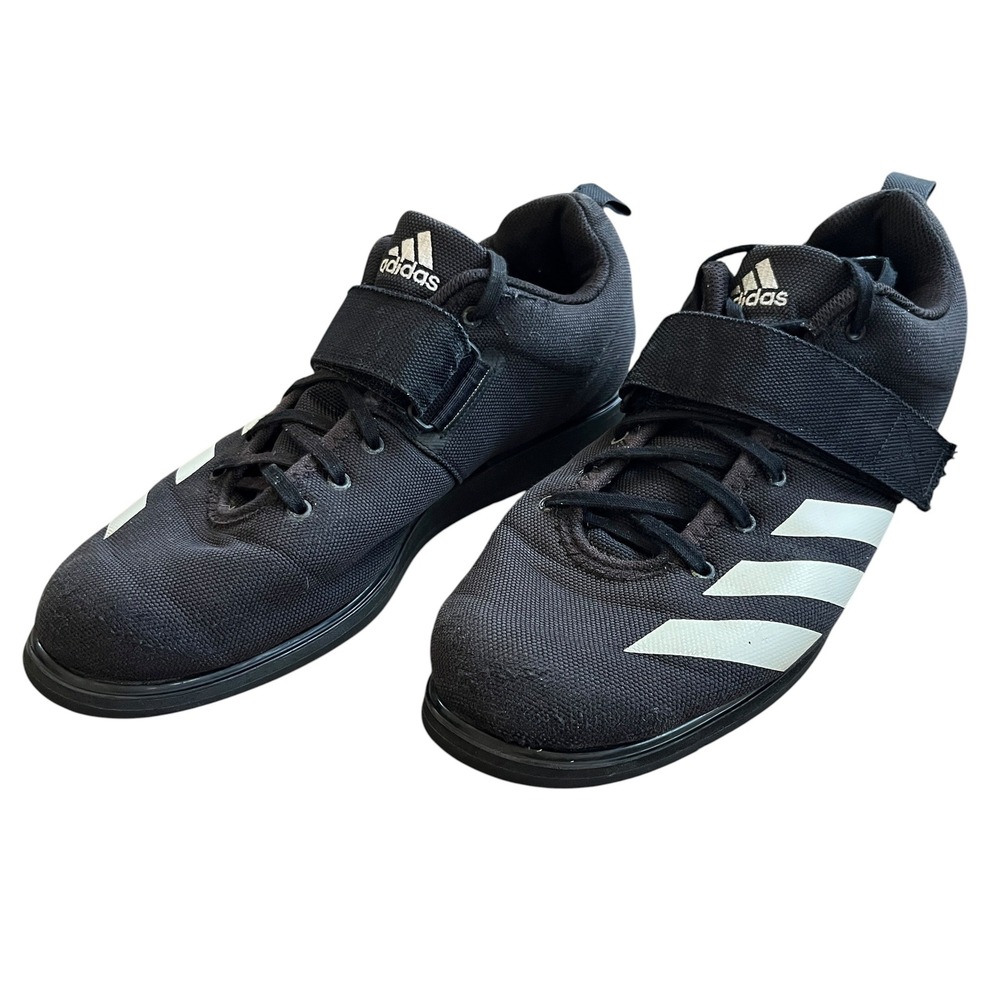 Adidas Powerlift 4 Mens Weightlifting Shoes Black White BC0343 Size 12 Workout